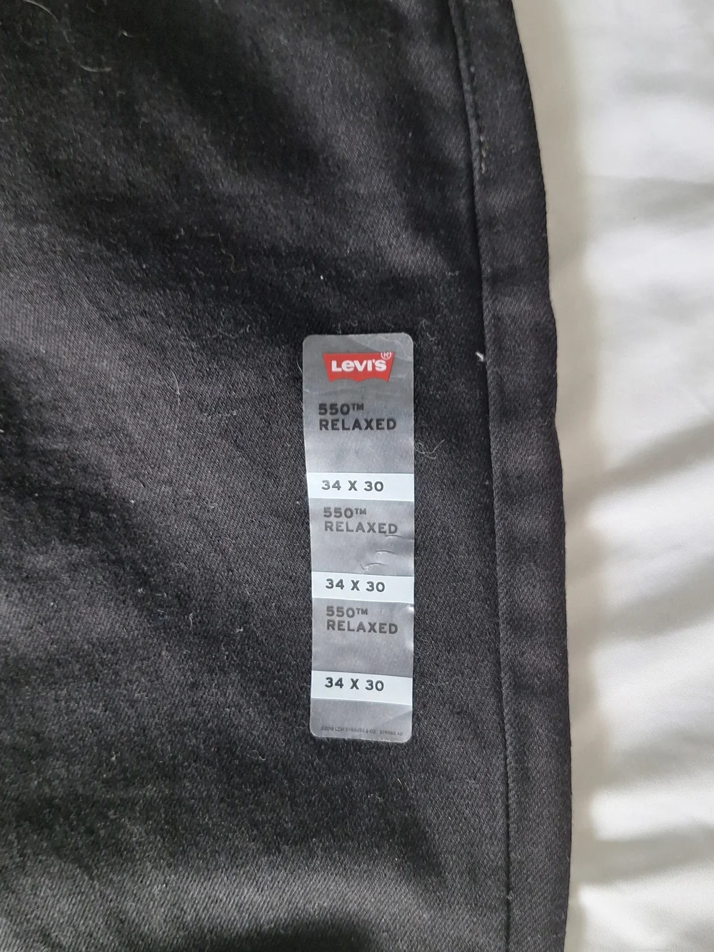 NEW Levi's 550 Relaxed Fit Men's Black Jeans Size 34X30 Denim NWT